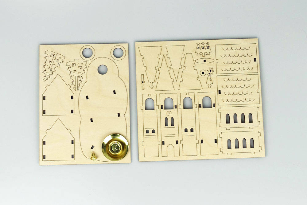 Kerzenhalter 3D-Kirche