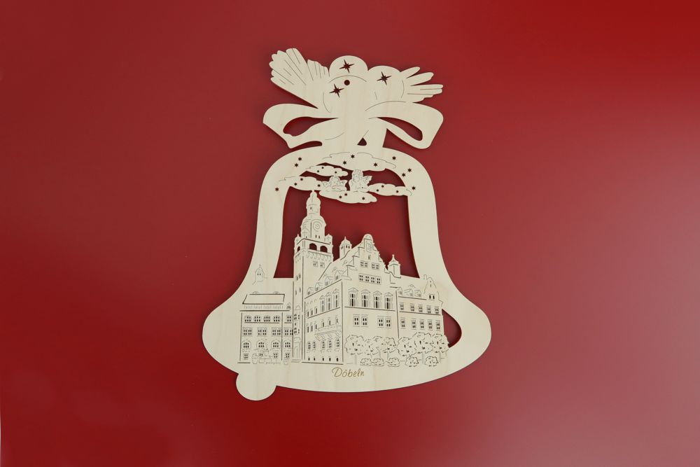 Döbeln Rathaus Fensterbild einfach
