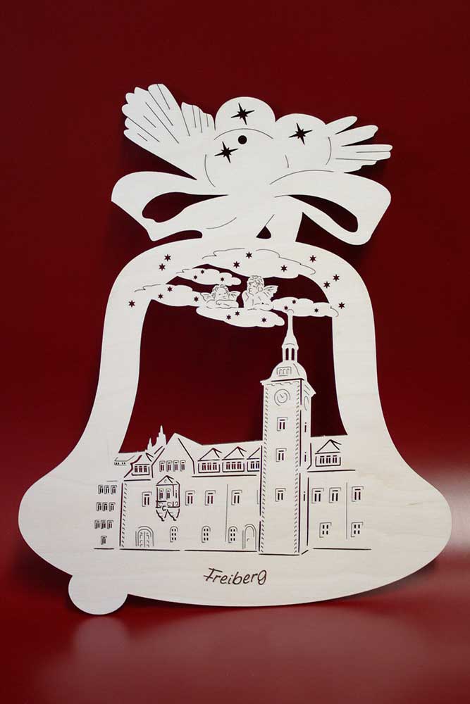 Fensterbild Freiberg Rathaus