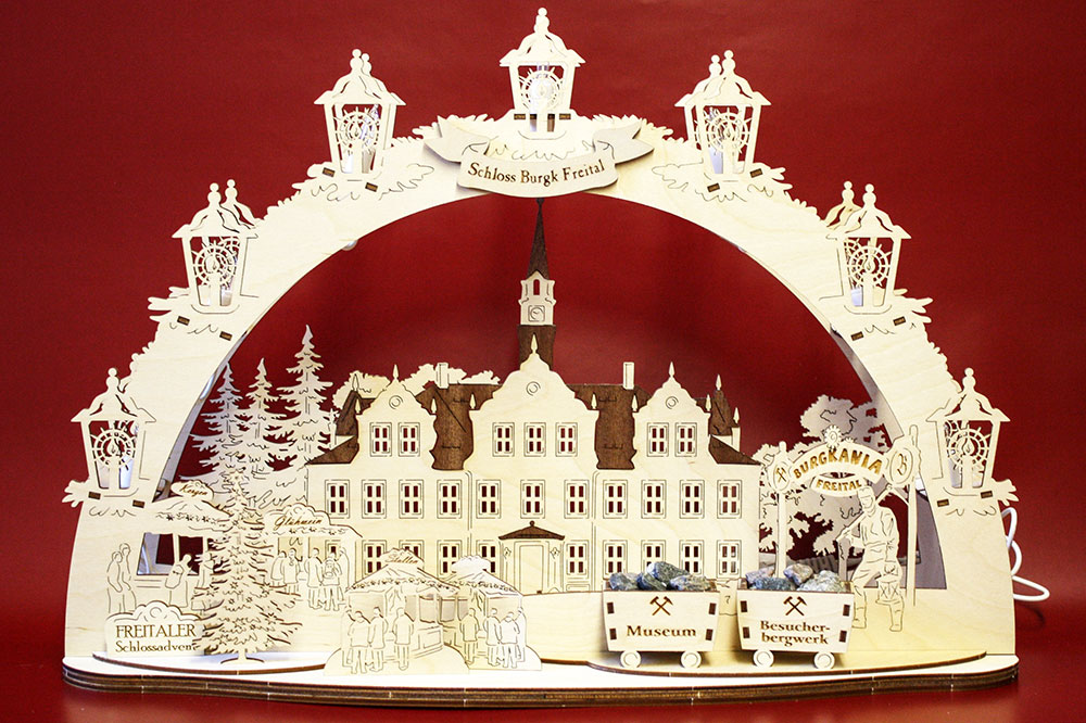 Schwibbogen Freital Schloss Burgk Weihnachtsmarkt