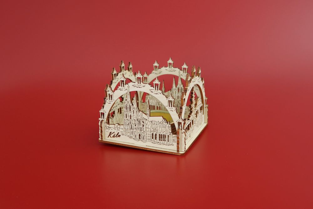 Teelichthalter eckig Köln Dom