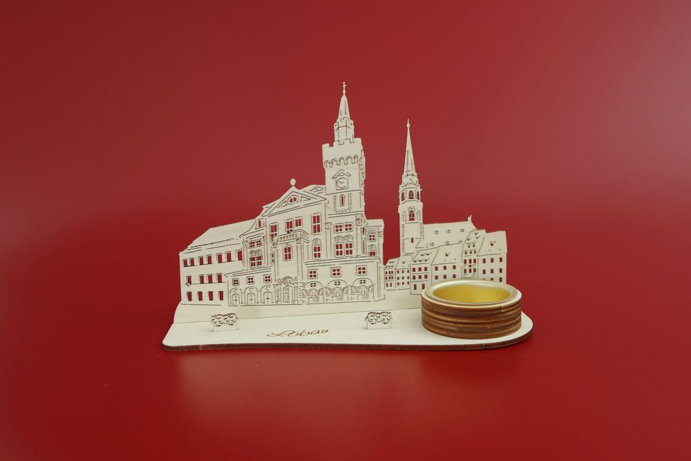 Teelichthalter Löbau Rathaus