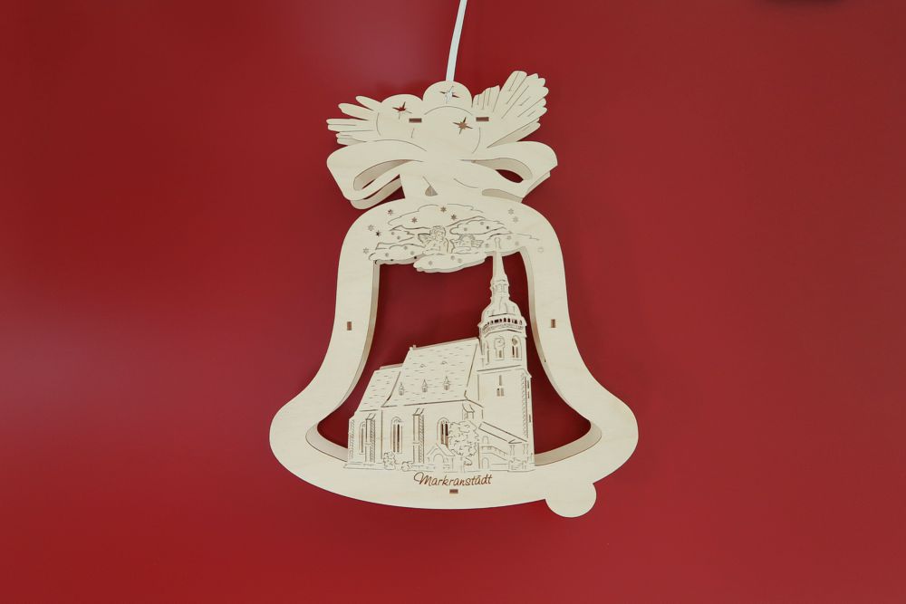 Fensterbild beleuchtet Markranstädt Laurentiuskirche
