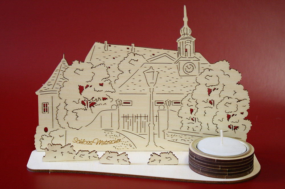 Teelichthalter Mutzschen Schloss Haupteingang