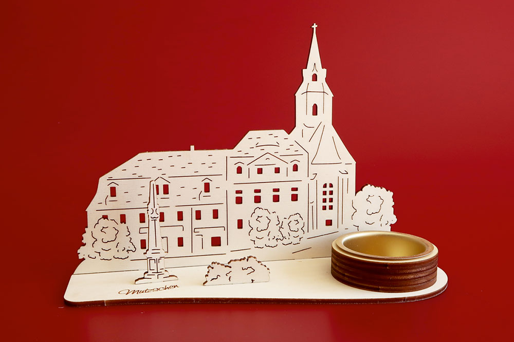 Teelichthalter Mutzschen Stadtansicht