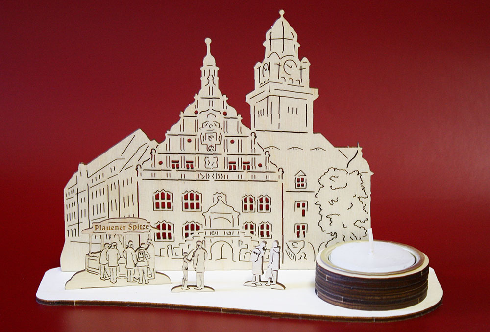 Teelichthalter Plauen Rathaus