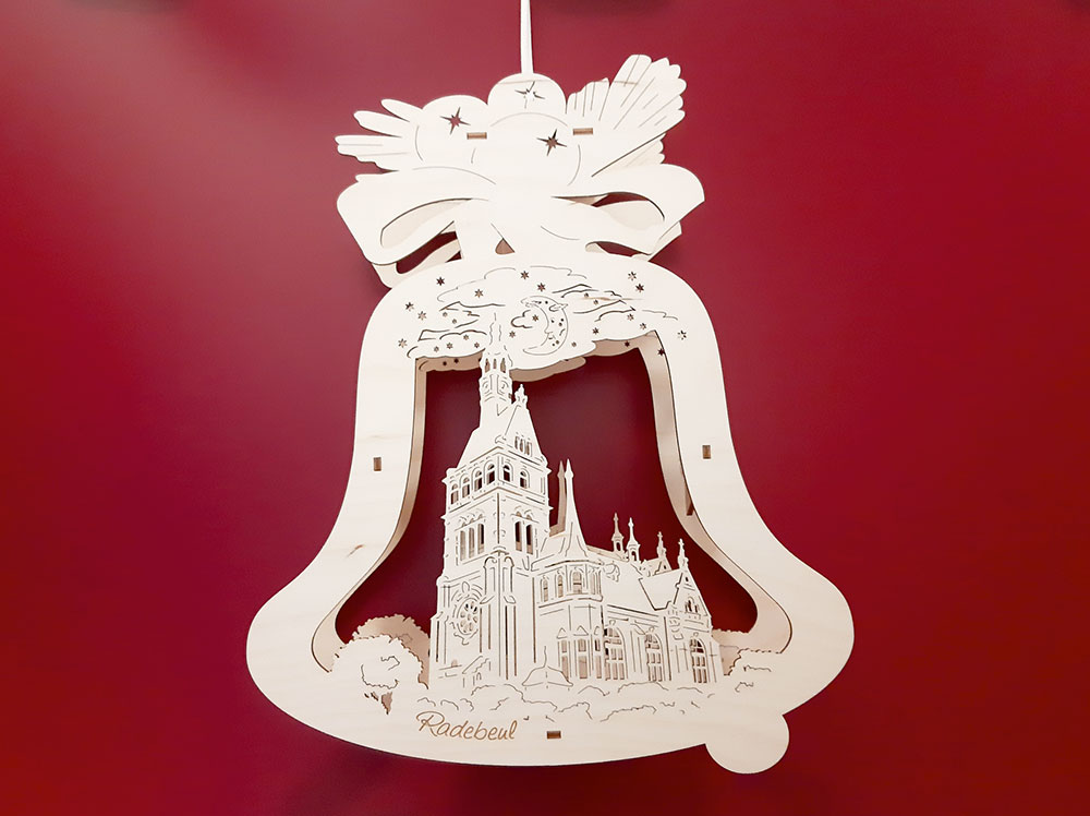 Fensterbild beleuchtet Radebeul
